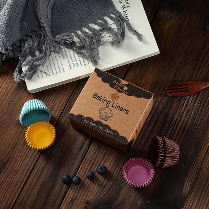 Non-Stick 400Pcs Mini Cupcake Liners for Baking, Natural Parchment Muffin Liners for Mini Muffin Pan, Cupcake Pan, Food Grade, Non Stick, Greaseproof