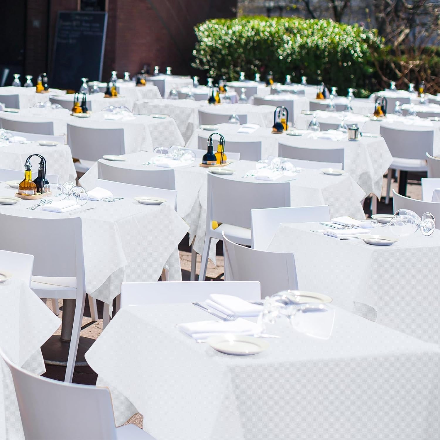 54 Inch×300 Feet White Tablecloth Roll Disposable Rectangle White Table Cloth Roll Plastic Table Covers with Slide Cutter for Birthday Weddings Baby Showers Party Decorations