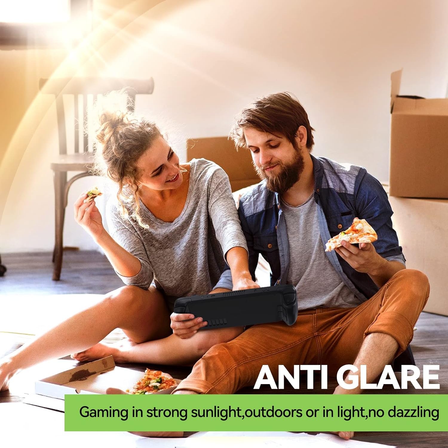 2-Pack Anti-Glare Etched Screen Protector for Steam Deck 7.0''/Steam Deck OLED 7.4'', Matte anti Glare Tempered Glass with Alignment Frame Anti-Scratch Full Coverage Guard for Steam Deck