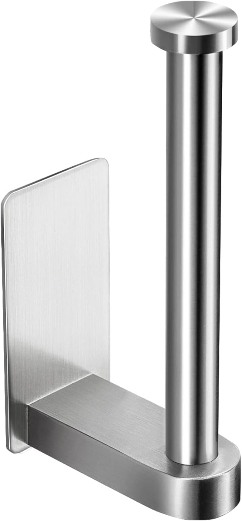 Self-Adhesive Stainless Steel Brushed Toilet Paper Holder - No Drilling Bathroom Stand