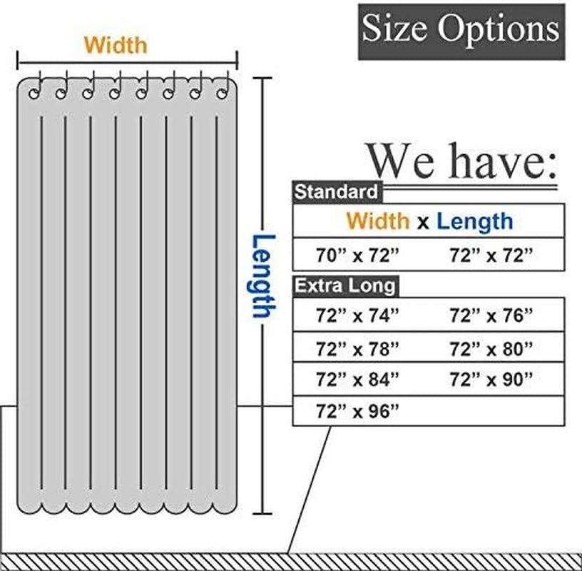 Ultimate Waterproof Fabric Shower Curtain or Liner, Machine Washable, Breathable Fabric TPU Lining Bath Tub Shower Liner, White, 72X72 Inch