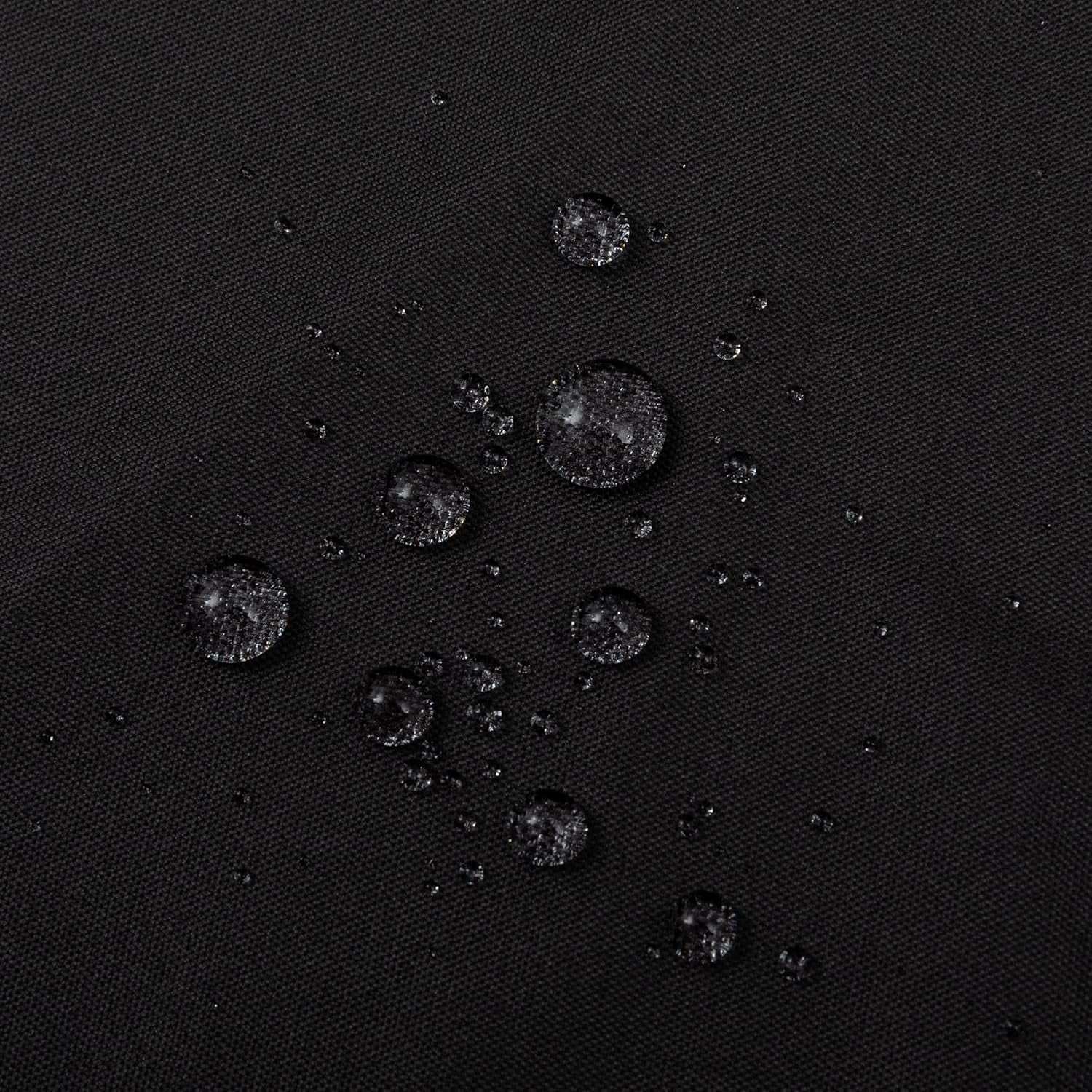 Waterproof Fabric Shower Curtain Soft Hotel Quality - 3 Magnets at Bottom, Premium Black Shower Curtain Liner for Bathroom, Light-Weight Cloth & Washable - 72X72, Black
