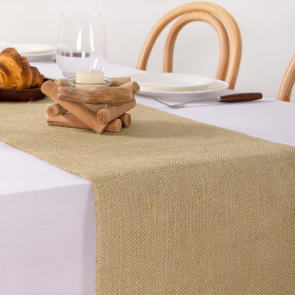 Burlap Table Runner Rustic Jute Boho Table Runner for Farmhouse Coffee Table Spring Wedding Baby Shower 1 Pack 12X48 Inches