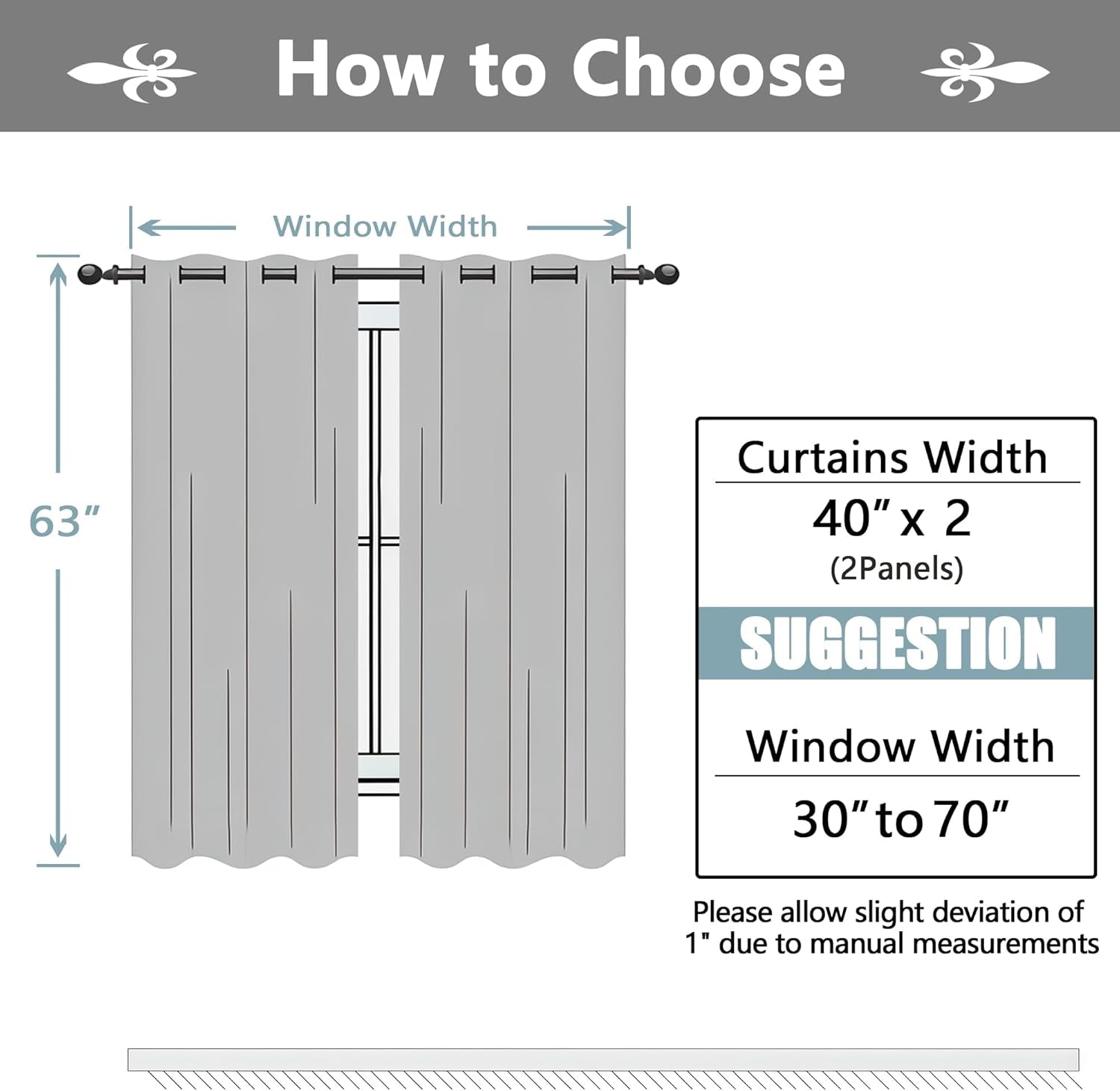 Linen Textured 100% Sage Green Blackout Curtains 63 Inch Length 2 Panels for Bedroom, Thermal Insulated Soundproof Grommet Curtains Blackout, Farmhouse Window Privacy Drapes, 40"W X 63"L