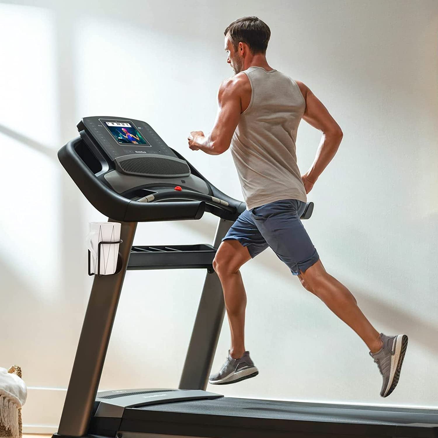 Magnetic Cup Holder,  SUS 304 Stainless Steel Magnetic Cup Caddy, Magnetic Drink Holder for Tractor Mower Truck School Bus Refrigerator Treadmill, Magnet Can Holder on Metal Surface(1 Pack)