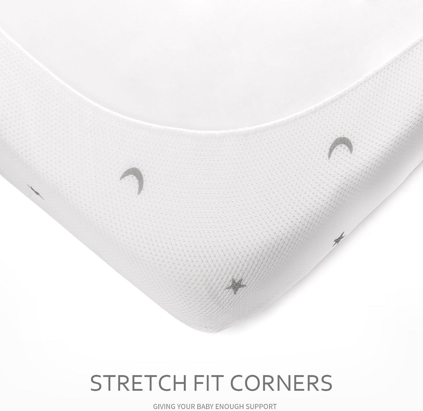 Waterproof Pack N Play Mattress Pad, Mini Crib Mattress Cover Protector 38'' X 26'' Fit Graco Pack N Play, Suitable for Baby Portable Mini Cribs and Foldable Mattresses, Breathable and Washable