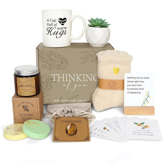 Sympathy Gift Baskets - Care Package Get Well Soon Gifts for Women, Thinking of You after Surgery Gifts Feel Better Gifts for Sick Friend, Memorial Gift, Get Well Gifts for Best Friend Bff Mom Sister