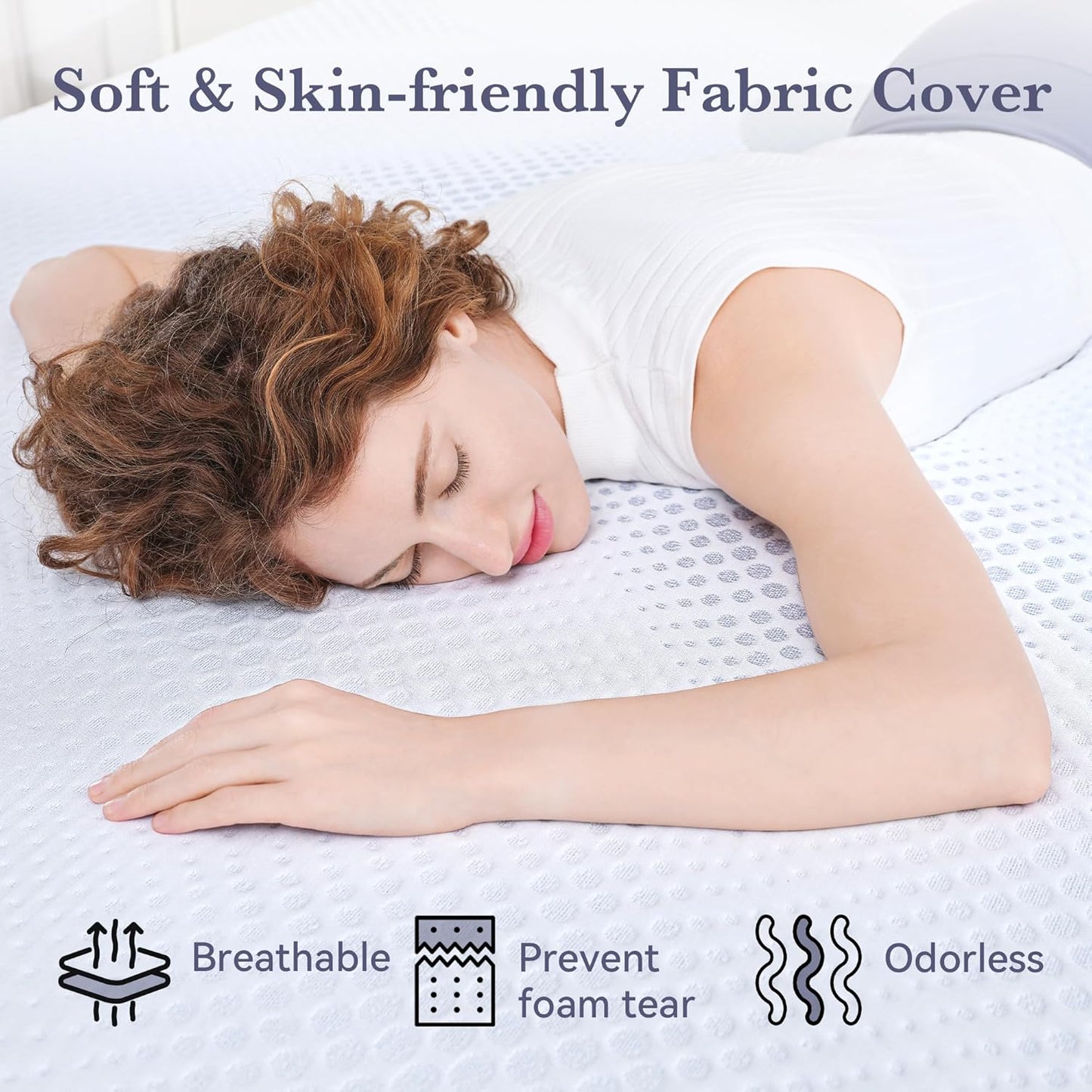 3 Inch Gel Memory Foam Mattress Topper King Size, Ventilated Mattress Pad for Body Pressure Relief, Cooling Bed Topper with Breathable Soft Cover, Certipur-Us Certified, Soft Version