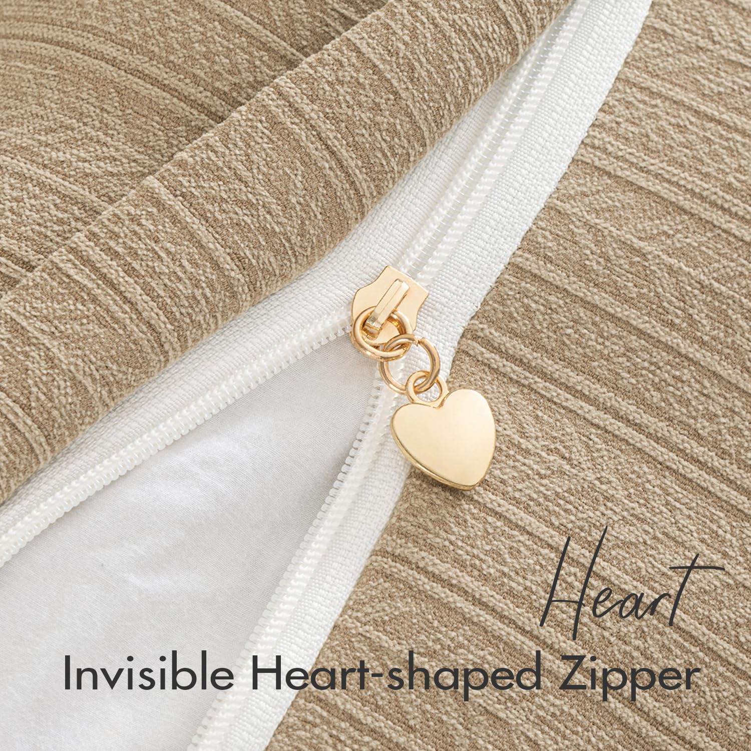 20X20 Inch Oatmeal Decorative Couch Pillow Covers Set of 2 Chenille Throw Pillow Covers Farmhouse Cushion Cases with Elegant Design for Home Decor Sofa Bedroom Living Room