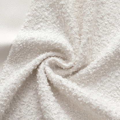 Boucle Throw Pillow Covers 18X18 Inch Set of 2 White Faux Leather Textured Decorative Pillow Cases Boho Farmhouse Accents Cushion Covers for Couch Bed Livingroom Home Decor