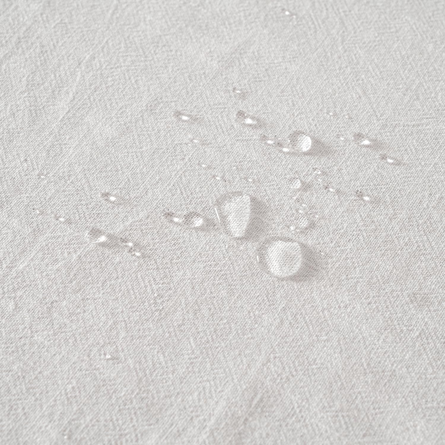 White Linen Cotton Blend Tablecloth Rectangle, Luxury Waterproof Stain Resistant Durable Farmhouse Oblong Table Cloth for Dining Party Christmas Weddings Birthday Picnic Events, 52 X 84 Inch