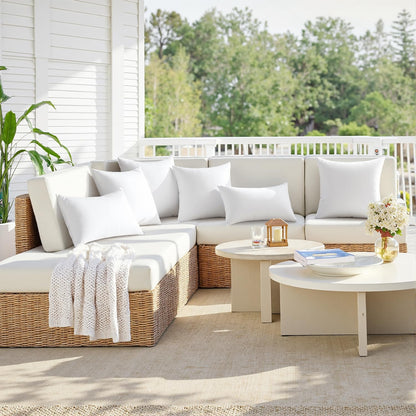 16X16 Outdoor Pillows,Set of 2 Throw Pillows Waterproof,Soft Support Throw Inserts Decorative Water Resistant for Patio Furniture and Garden