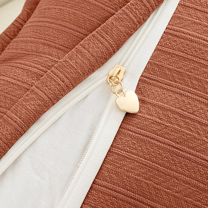 Pack of 2 Rust Decorative Pillow Covers 20X20 Soft Chenille Couch Throw Pillows Farmhouse Cushion Covers with Elegant Design for Home Decor Sofa Bedroom Living Room