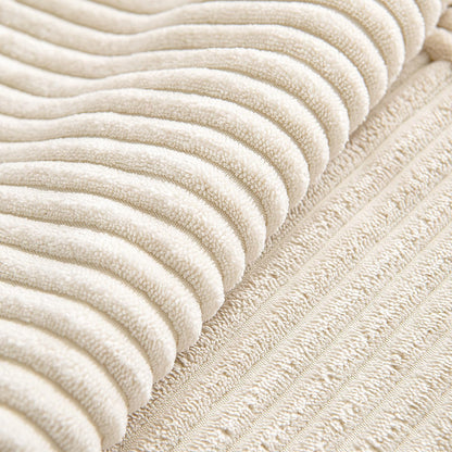 Beige Throw Pillow Covers 16X16 Inch Set of 4 Boho Patchwork Cushion Cases Modern Farmhouse Pillow Cases with Invisible Zipper Corduroy Striped Home Decor for Couch Sofa Bedroom