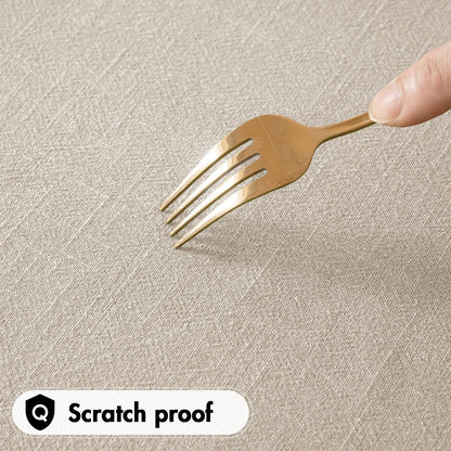 Natural Linen Cotton Blend Tablecloth Rectangle, Luxury Waterproof Stain Resistant Durable Farmhouse Oblong Table Cloth for Dining Party Christmas Weddings Birthday, 52 X 84 Inch, Ivory Cream