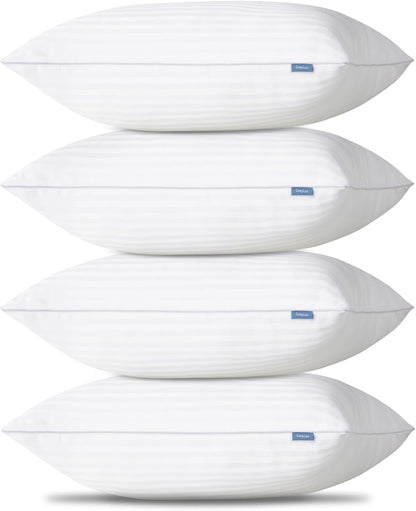 Pillows Queen Size Set of 4, Cooling Hotel Quality Bed Pillows with Premium Soft down Alternative Fill for Side Back and Stomach Sleepers - 4 Pack, Queen, 18X28 Inches