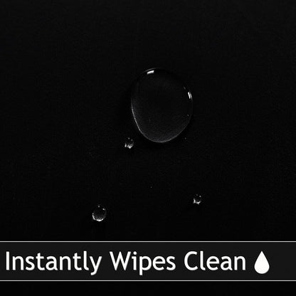 Fitted round Table Cloth, Reversible Waterproof Stain Resistant Elastic Stretch Tablecloth, Wipe Clean Table Cover for Outdoor/Indoor Use, Fits round Tables up to 40" - 44" Diameter, Black