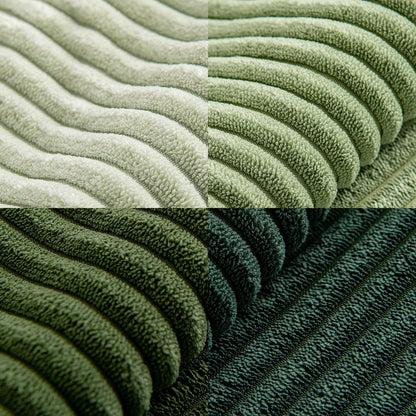 Christmas Green Decorative Throw Pillow Covers 18X18 Inch 4 Packs Soft Boho Farmhouse Pillow Cases Mordern Corduroy Patchwork Cushion Cases for Couch Sofa Bed Gradient Home Decor