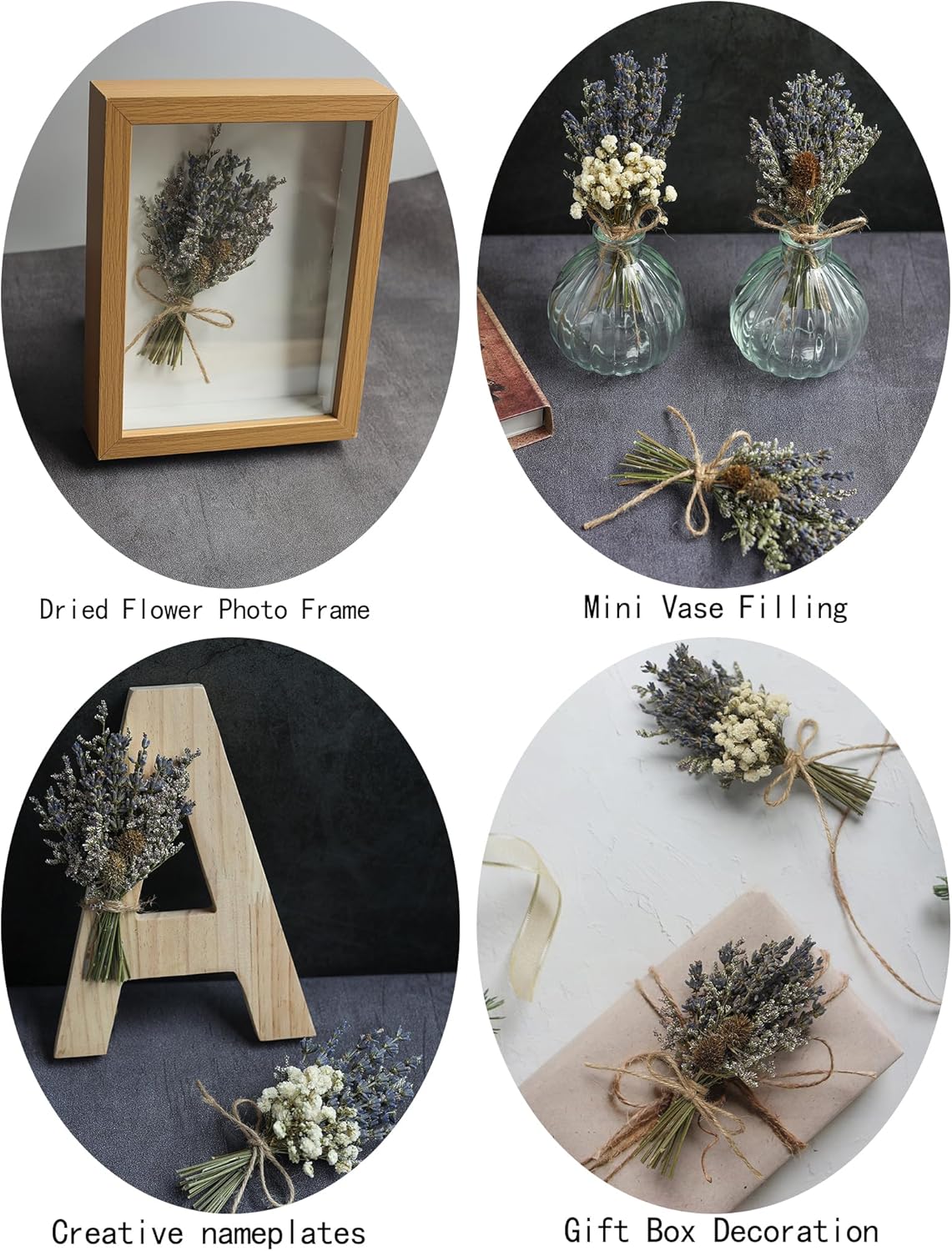 12Pcs Lavender Bouquet, Mini Dried Flower Bouquet, Groom & Best Man Corsage. (Lavender)