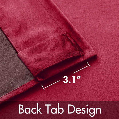 Hot Pink Velvet Curtains 84 Inches - Luxury Blackout Curtains for Bedroom Living Room Thermal Insulated Super Soft Window Drapes Rod Pocket & Back Tab, W52 X L84 Inches, 2 Panels