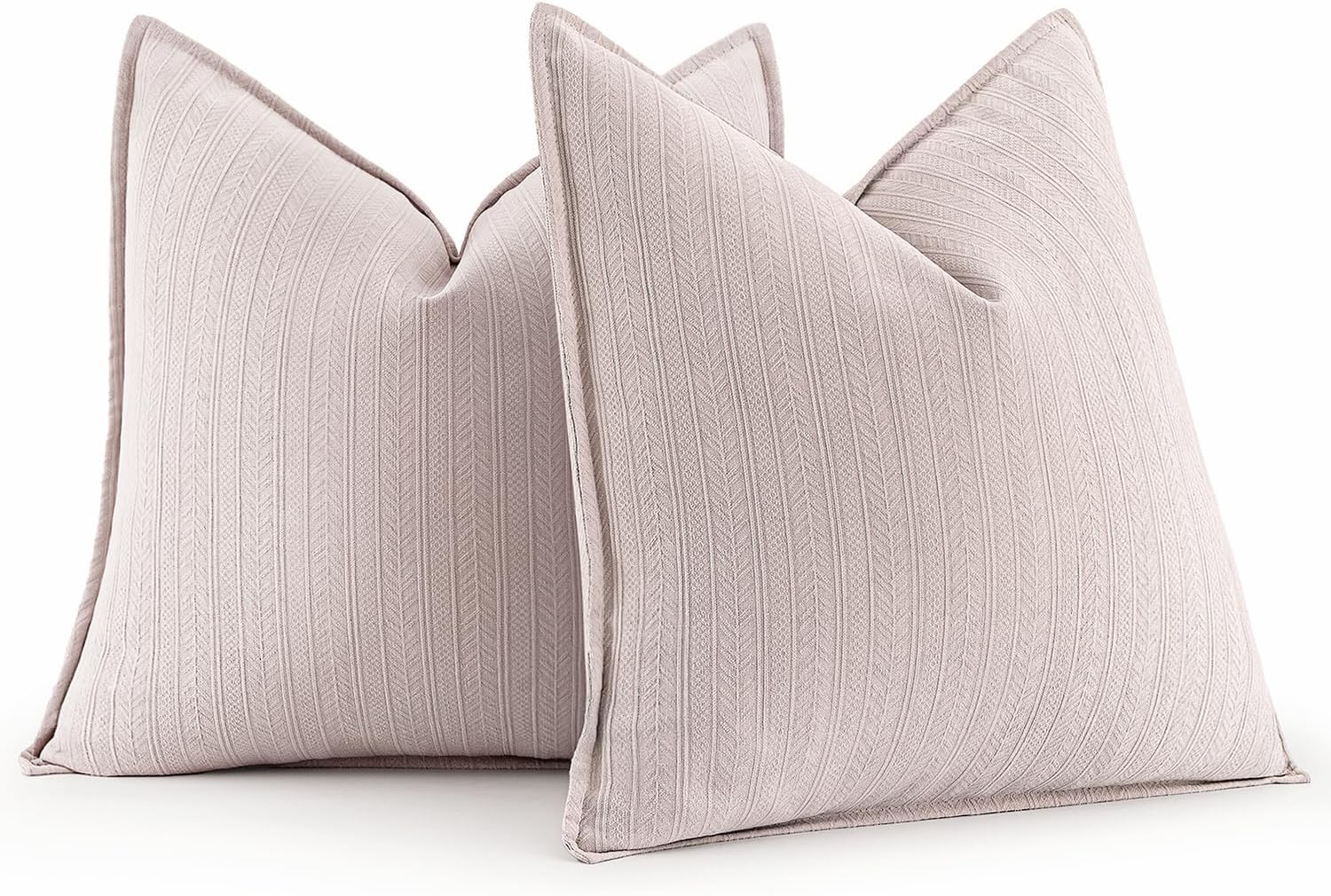 20X20 Inch Aesthetic Pink Decorative Couch Pillow Covers Set of 2 Chenille Throw Pillow Covers Farmhouse Cushion Cases with Elegant Design for Home Decor Sofa Bedroom Living Room