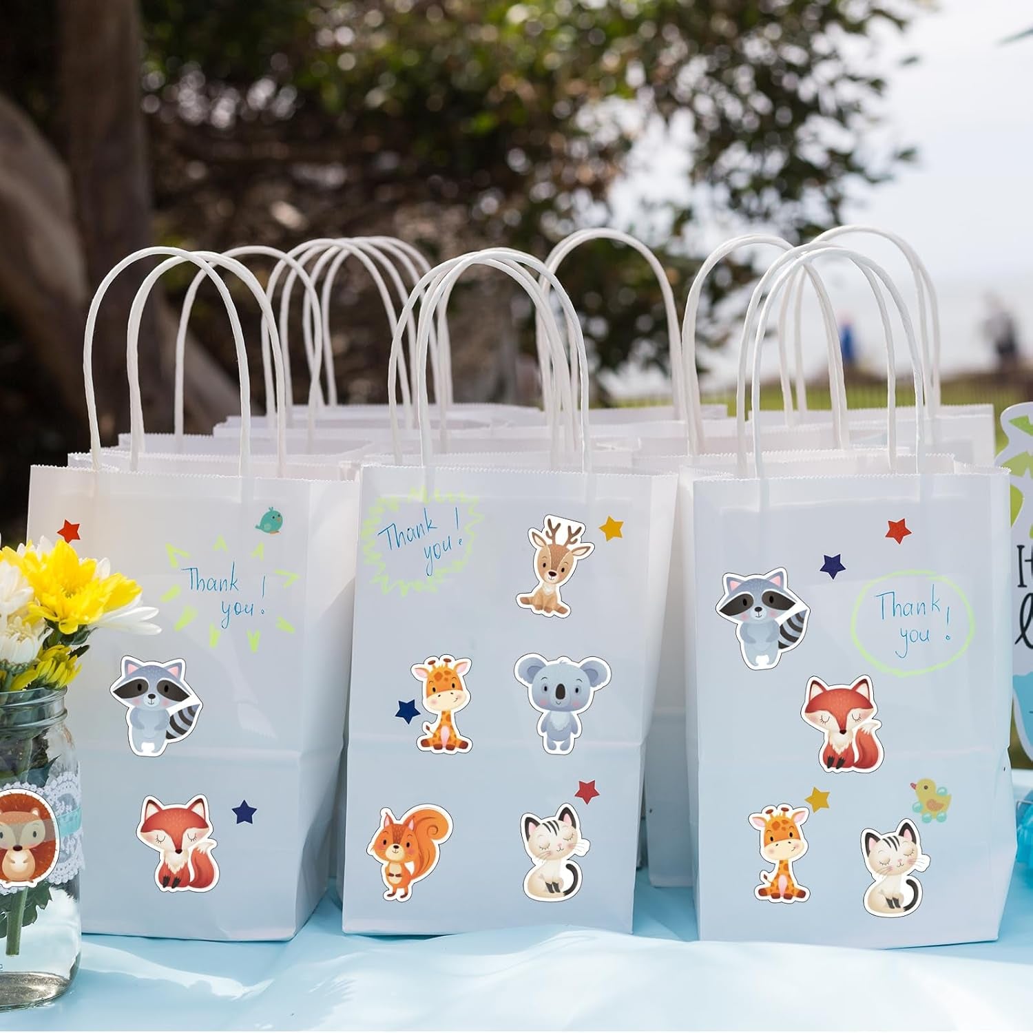 600 PCS Cute Animal Roll of Stickers for Kids Reward Encouraging Students Motivational Classroom Teacher Supplies Bulk Potty Training and Farm Animal Party Favors (Forest Animal, 1)