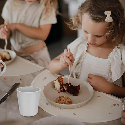 8 Oz Wheat Straw Drinking Cups, 【Set of 8】 Small Plastic Cups Reusable, BPA Free Unbreakable Water Cups for Kitchen and Dining,Dishwasher and Microwave Safe