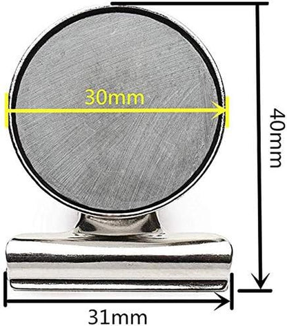 20-Pack Heavy-Duty Magnetic Clips for Refrigerators and Whiteboards - Strong Magnetic Hold for Home, School, Office, and Teaching (Silver)