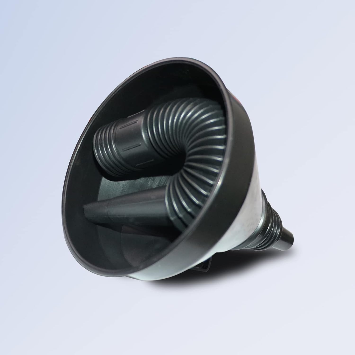 Professional Automotive Plastic Oil Funnel Set - 5 Large Flexible Fuel Funnels with Hose for Efficient Liquid Transfer in Automotive, Marine, and Canning Applications