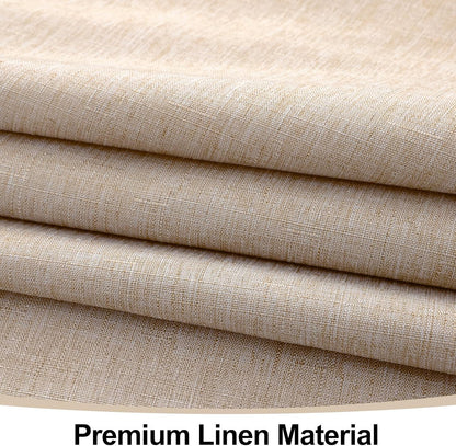 Rectangle Table Cloth Linen Textured, Waterproof Spillproof Anti-Wrinkle Burlap Tablecloth, Washable Decorative Fabric Table Cover for Dining, Party, Banquet, 52 X 70 Inch, Linen