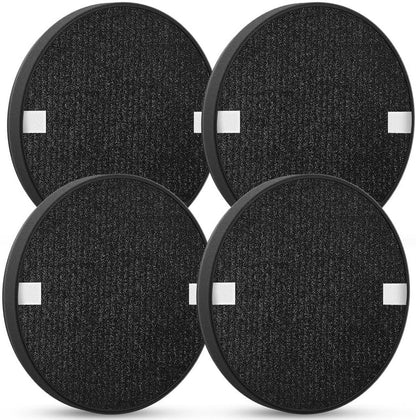 4 Pack Halo HEPA Replacement Filter, Compatible with Pure Enrichment Purezone Halo Air Puri-Fier Model PEAIRDSK, 2-In-1 HEPA Filters and Activated-Carbon Pre-Filters