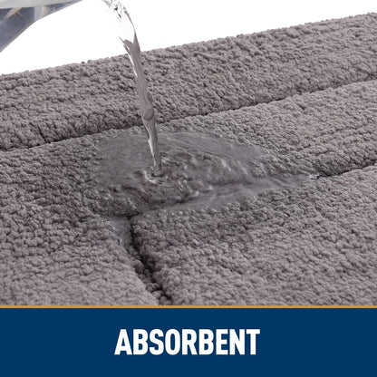 Dog Door Mat 2 Piece Set, Frame Design Dog Door Mat (Grey 30X20) and Frame Design Dog Door Mat (Black 30X20)