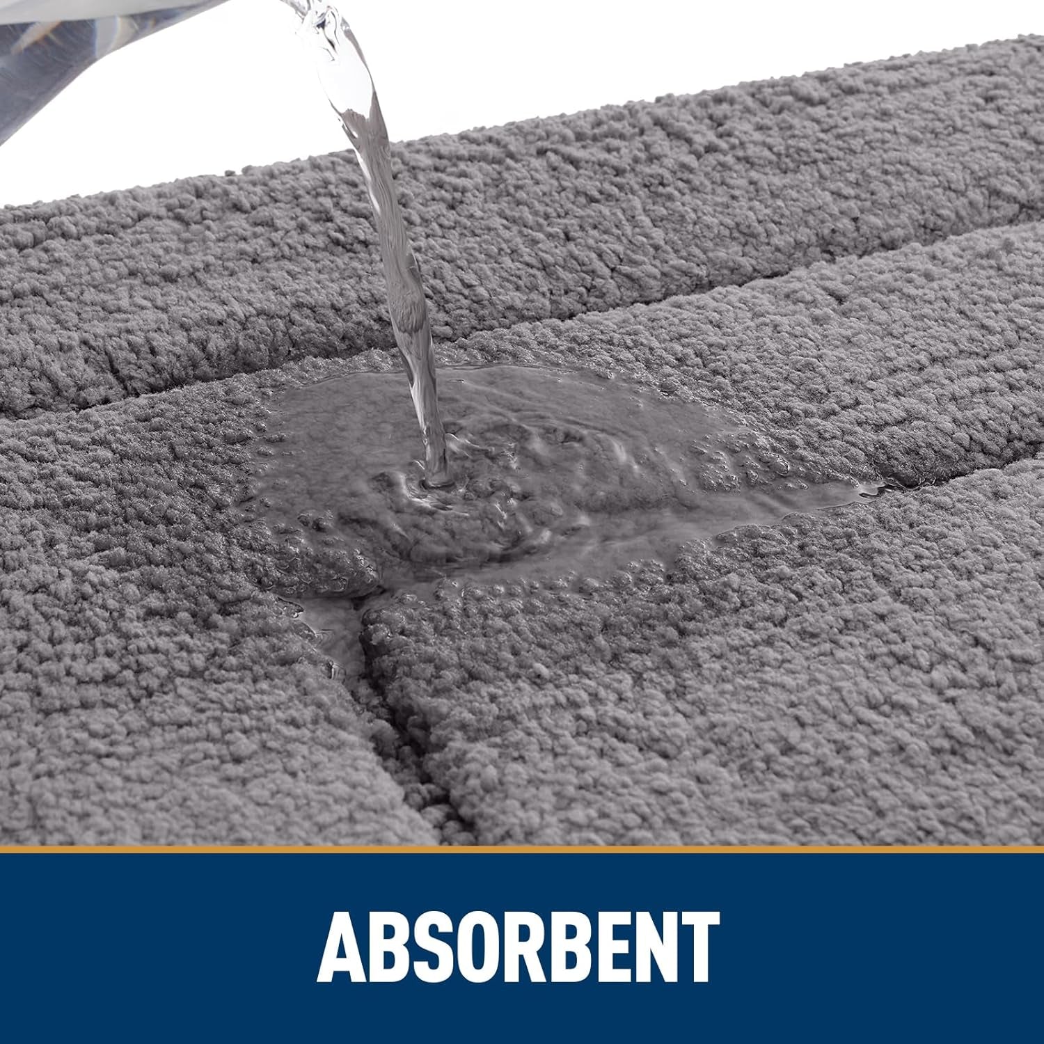 Dog Door Mat for Muddy Paws Indoor Entrance, Absorbs Moisture and Dirt Low-Profile Washable Front Door Mat for Floor Home Entryway (24X16 Inches, Grey)