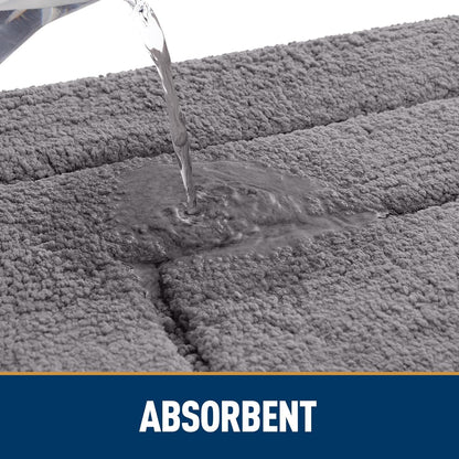 Dog Door Mat for Muddy Paws Indoor Entrance, Absorbs Moisture and Dirt Low-Profile Washable Front Door Mat for Floor Home Entryway (24X16 Inches, Grey)