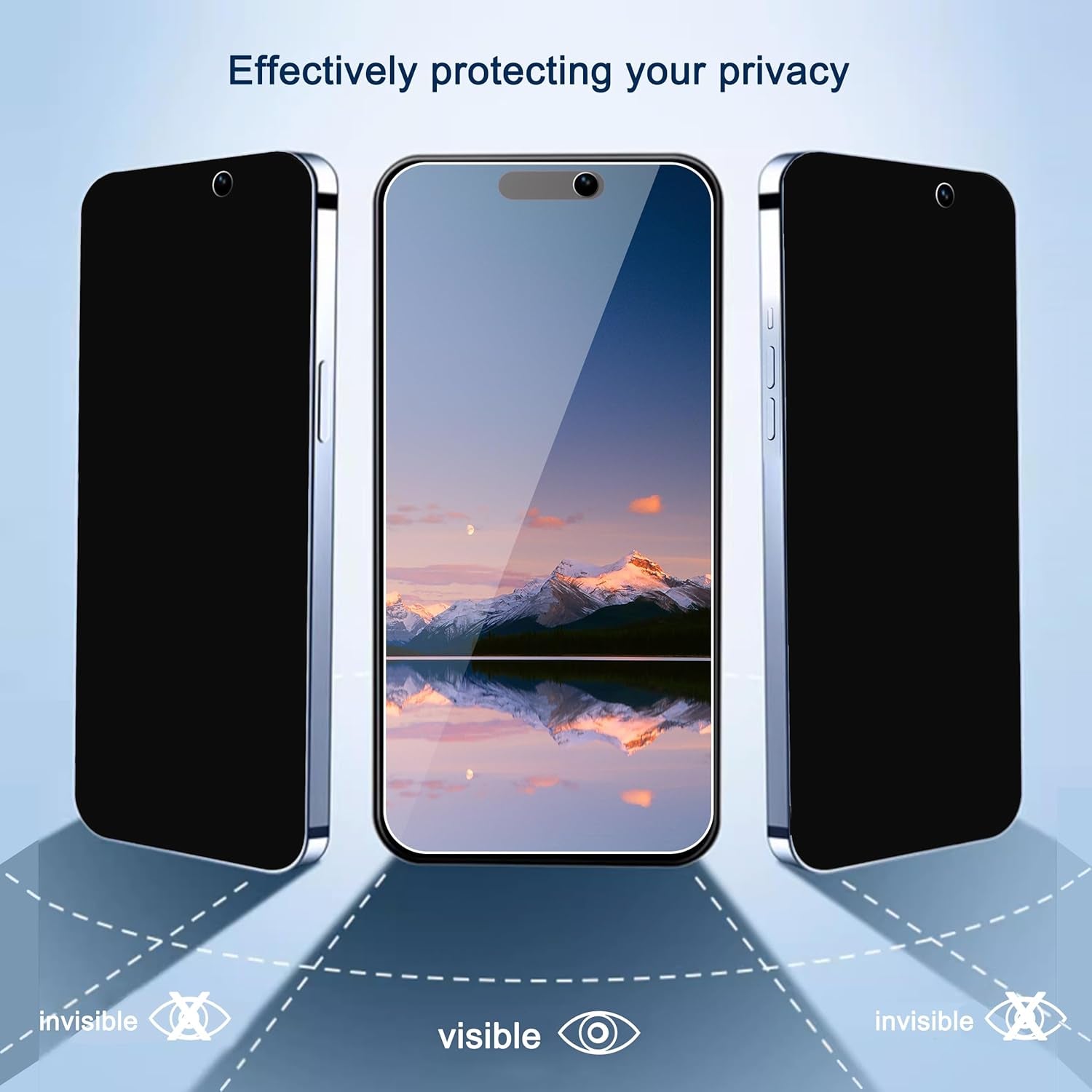 for Iphone 16 Plus/15 Plus/15 Pro Max [6.7 Inch] Display Glass Screen Protector [3 Pack] and Privacy Screen Protector for Iphone 15 Plus/Iphone 15 Pro Max [6.7 Inch] Display 3 Pack[Black]