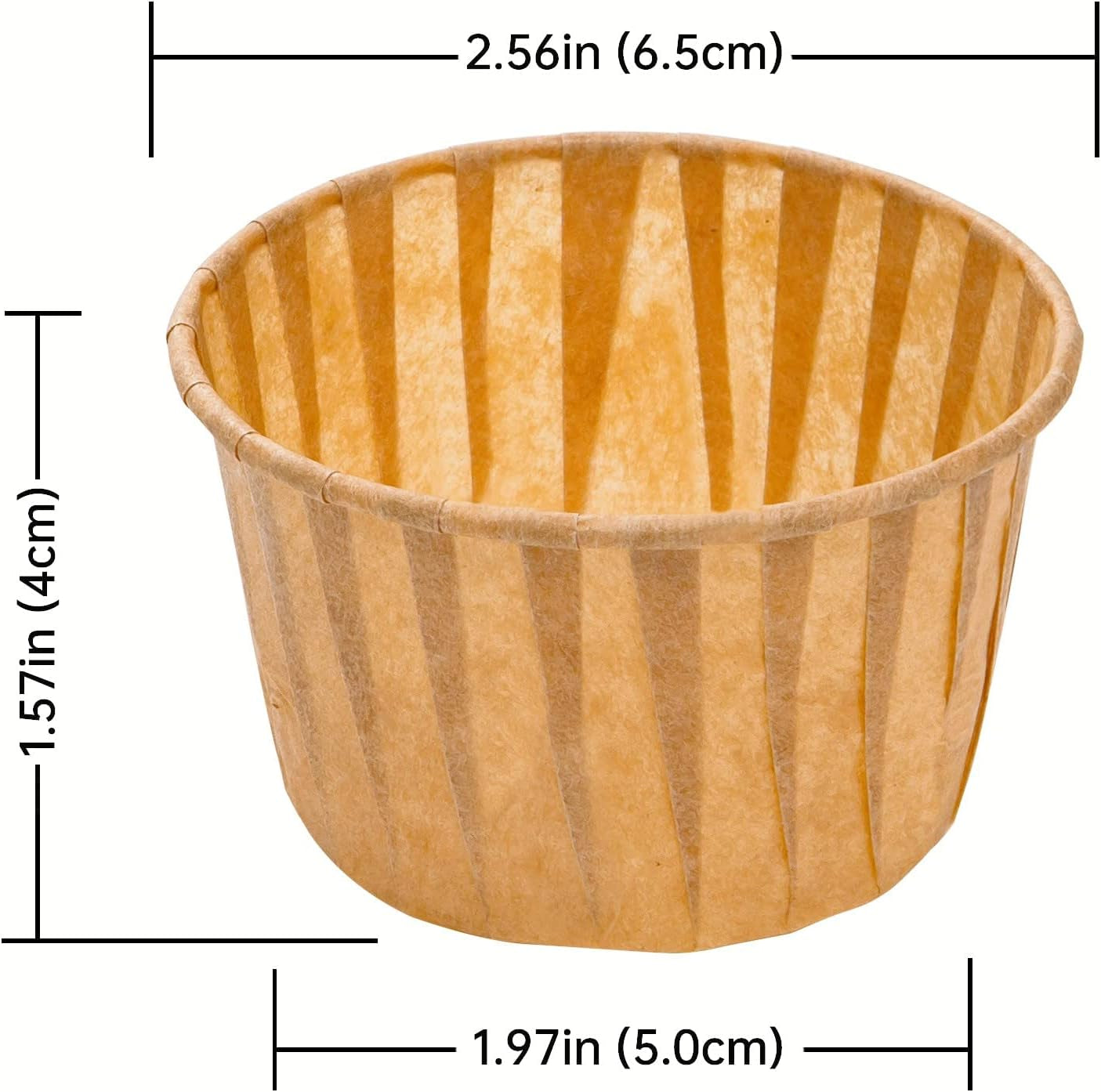 50Pcs Natural Cupcake Baking Cups, Heavy Duty Parchment Paper Cupcake Liners 3.5Oz for Muffin, Dessert.