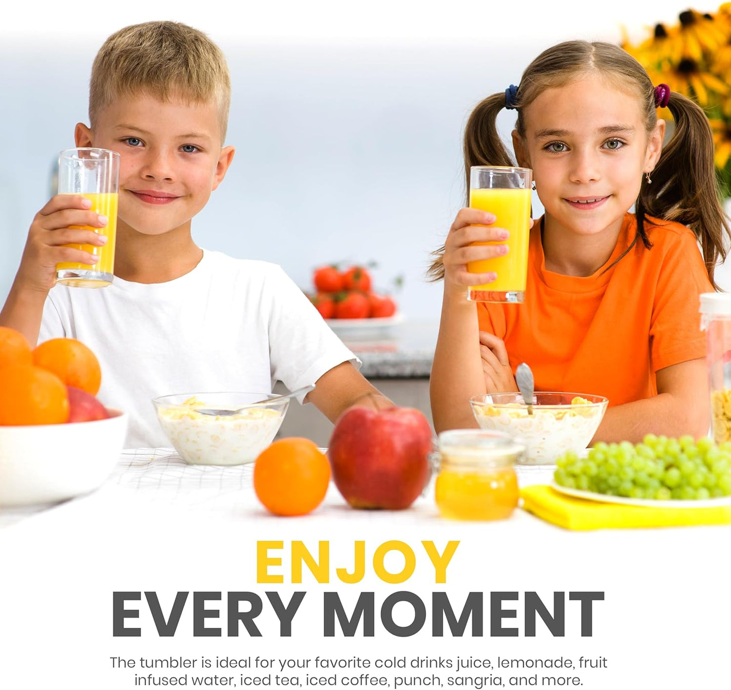 Clear Plastic Drinking Glasses - Pack of 6 (3 Each 12 Ounce & 16 Ounce Plastic Glasses Drinking) - Tumblers or Cups Reusable & Bpa-Free for Water, Juice & Other Drinks