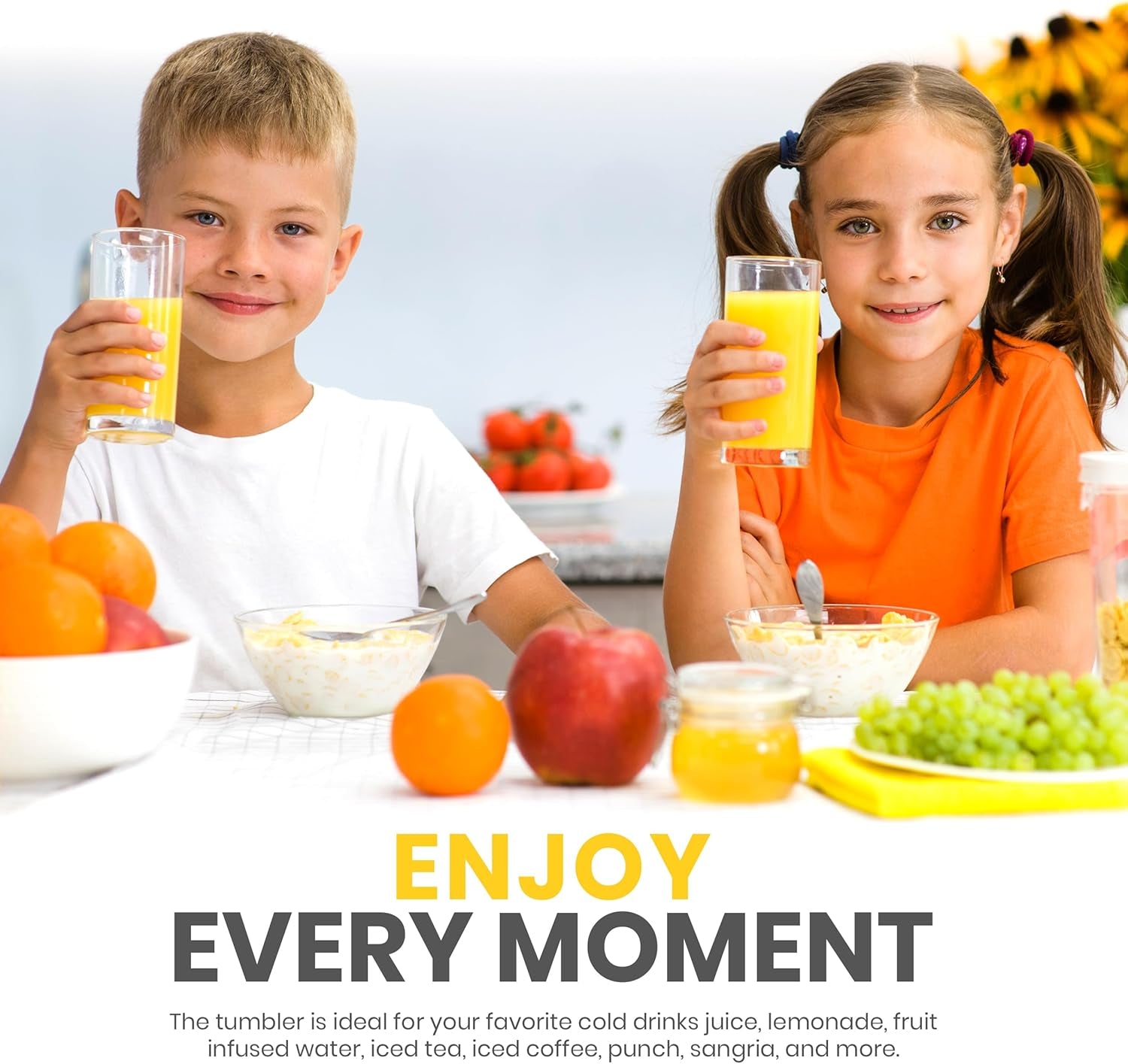 Clear Plastic Drinking Glasses - Pack of 6 (3 Each 12 Ounce & 16 Ounce Plastic Glasses Drinking) - Tumblers or Cups Reusable & Bpa-Free for Water, Juice & Other Drinks