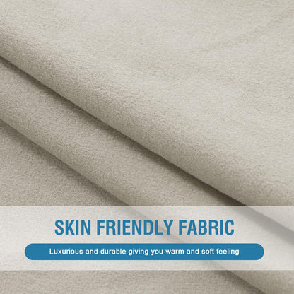 Fleece Couch Cushion Covers Stretch Chair Covers for Living Room Armchair Sectional Couch Covers Comfortable and Durable Fabric (1 Seater Cushion Cover, Pale Oak)