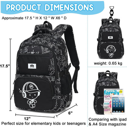 Kids Backpack Boys Camo Bookbag Teens Elementary School Bag Daypack Travel Back Pack Middle School (Grey Letter)