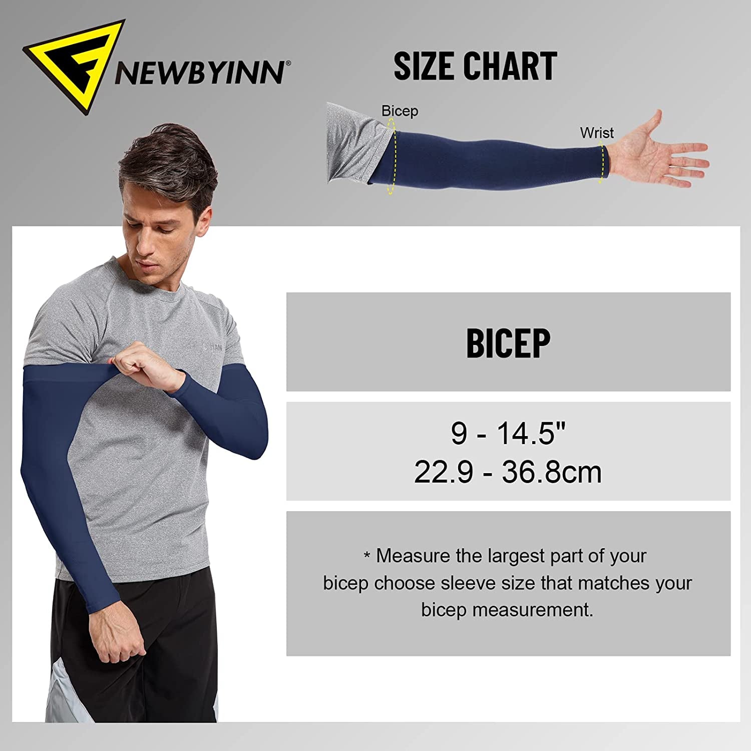 UV Sun Protection Arm Sleeves for Men Women Youth, Cooling Sleeve to Cover Tattoo, Mid-Compression Arm Cover