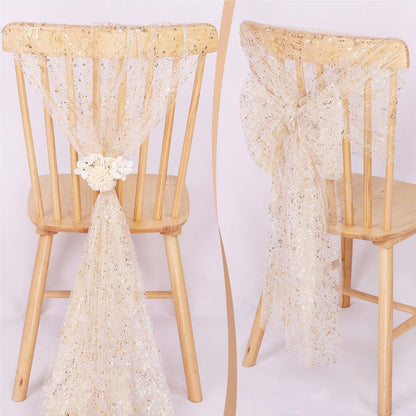 10 Ft Gold Table Runner 120 Inches Lightweight Reusable Cheesecloth Table Runner Suitable for Festivals Weddings Parties Sequin Table Runners or Daily Home Gold Party Decorations.