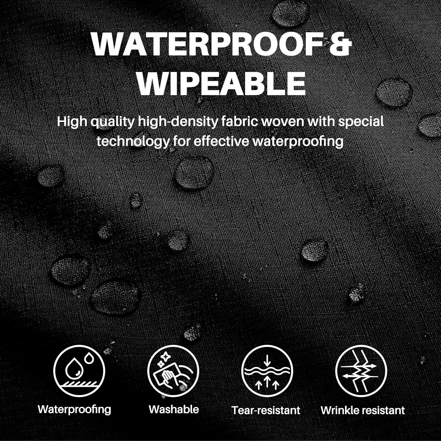 Textured Linen Table Cloth for Rectangle Table - Waterproof Fabric Tablecloth Rectangular Wrinkle Free Wipeable Dining Cover for Wedding/Birthday/Party Decor, 52 X 70 Inch