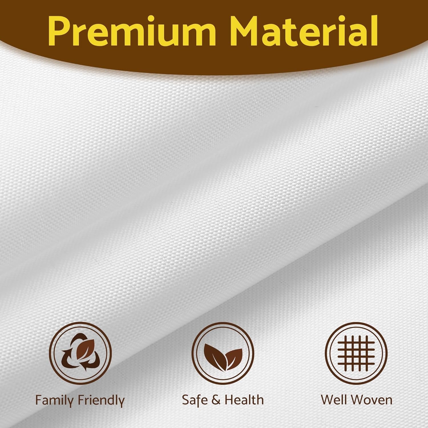 Fabric Snap-In Shower Curtain Liner Replacement, Removable & Washable, Hotel Style, 70X54, White