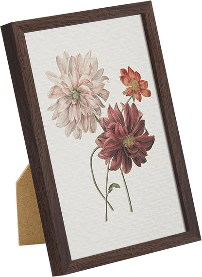 3 Pack 5X7 Picture Frame Bundle with 4X6 Brown Frames