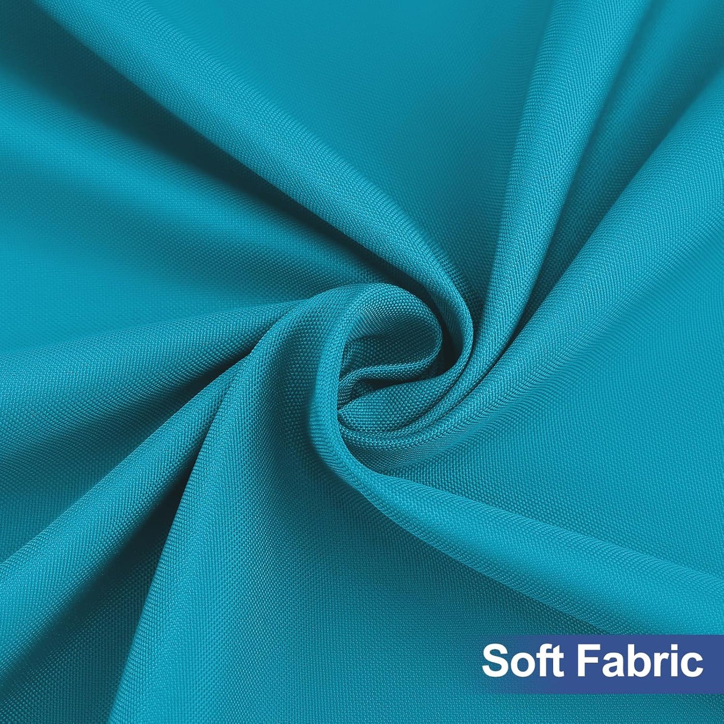 Rectangle Table Cloth Cover, Waterproof Polyester Elastic Fitted Tablecloth, Fits for 6 Foot Folding Tables, Washable Table Protector for Picnic, Camping, Outdoor (Teal, 30" X 72")