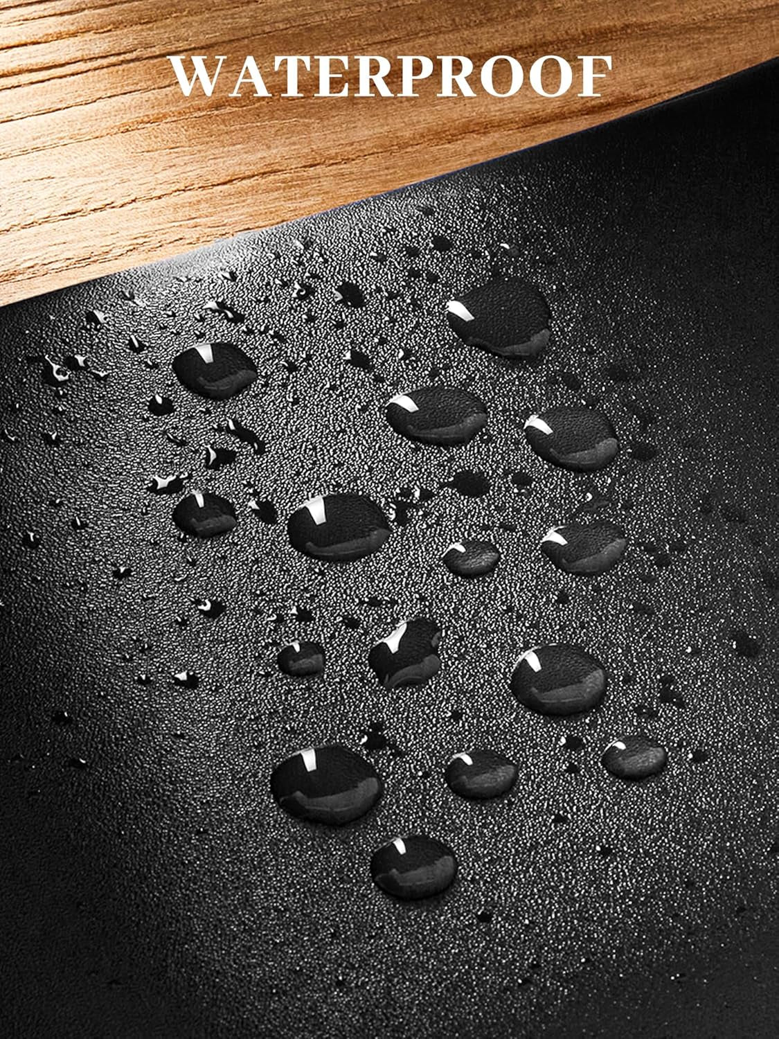 Money Bags with Zipper, 2-Pack Bank Bags with Label, Waterproof Leather Money Pouches, for Cash Coin Bill Invoice Deposit Receipt Storage and Organize, 11.5 X 6.2 Inches (Black)