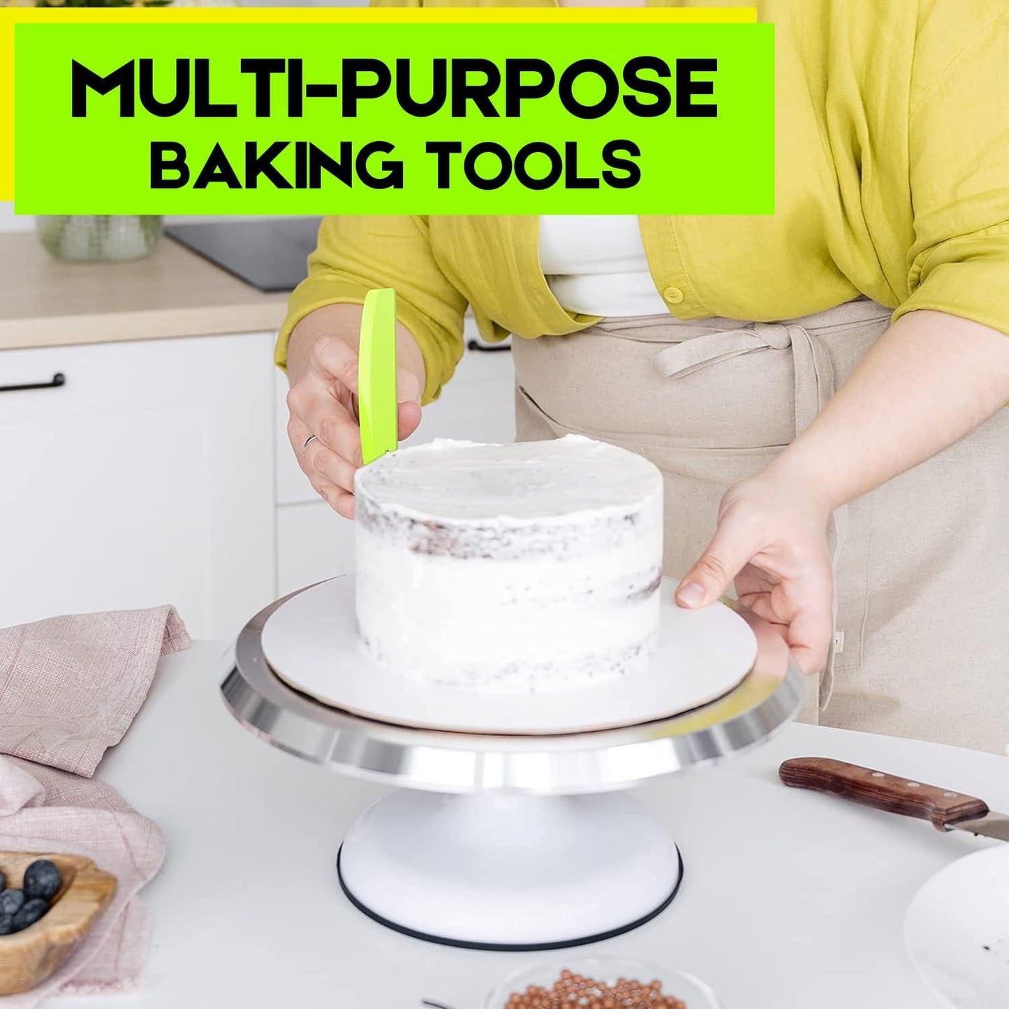 Hard Bench Scraper Dough Scraper -  5.31X3.64'' BPA Free PP Plastic Pastry Bread Baking Making Tools, Cake Bowl Pastry Baking Supplies Cake Dough Fondant Icing Smoother, Green+Pink+White