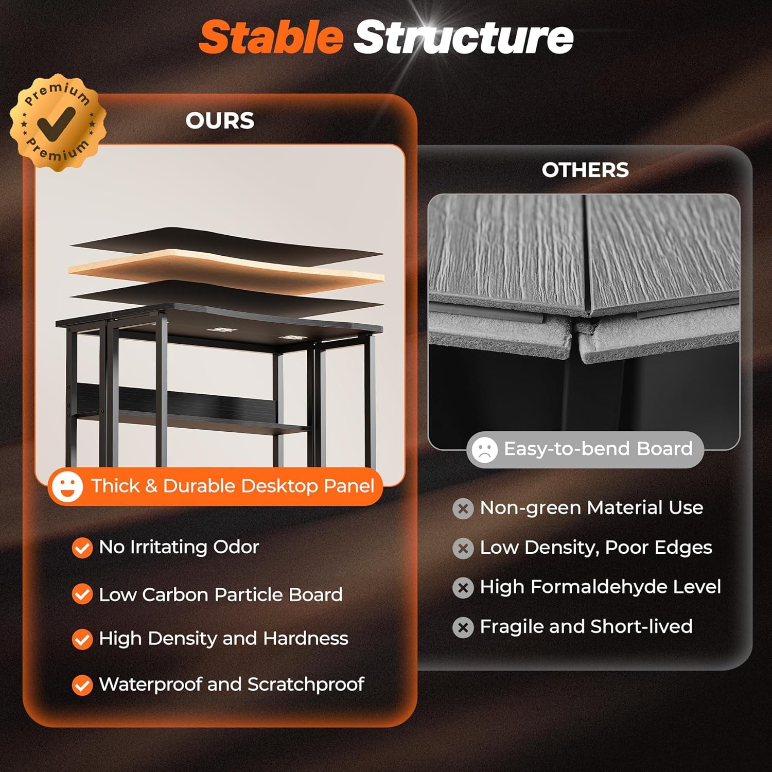 Folding Desk with Storage Shelf - 31.5 Inch Compact Computer Table for Small Spaces, Space-Saving Sofa Table, Ideal for Writing and Office Use, Easy to Fold, Black