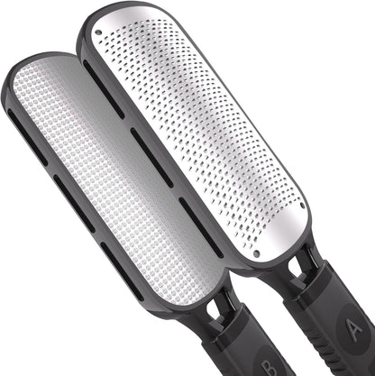Foot File for Dead Skin, Double Sided Callus Remover for Feet, Metal Foot Scrubber for Cracked Heel, Professional Foot Scraper Rasp Pedicure Tool to Remove Hard Skin - 2 in 1 Foot File